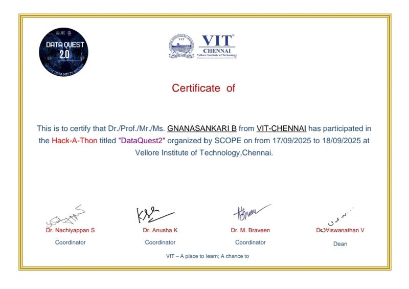 DataQuest 2.0 Hackathon