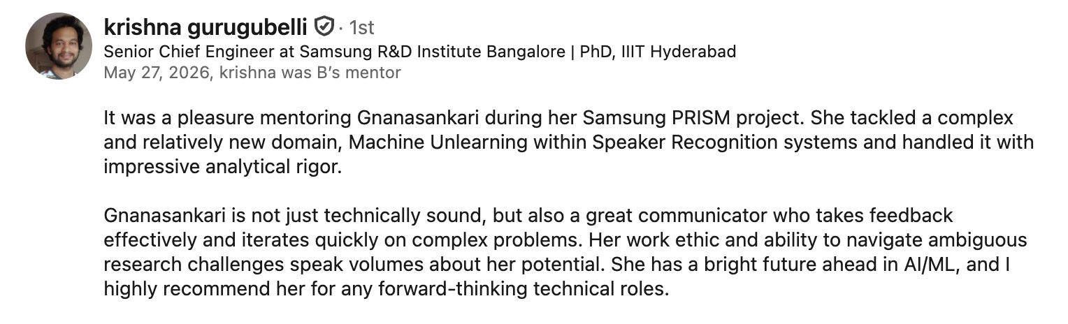 Recommendation from Krishna Gurugubelli